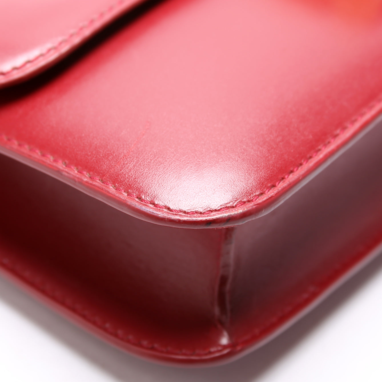 Calfskin Le Carre Satchel Red