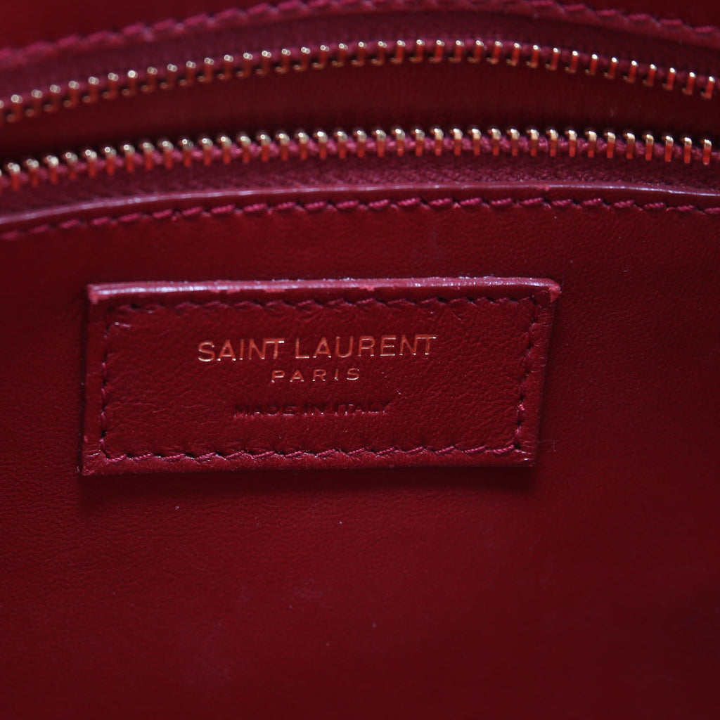Calfskin Le Carre Satchel Red