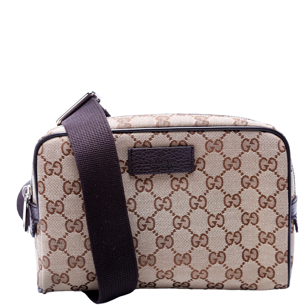 449174 GG Canvas Belt Bag Brown