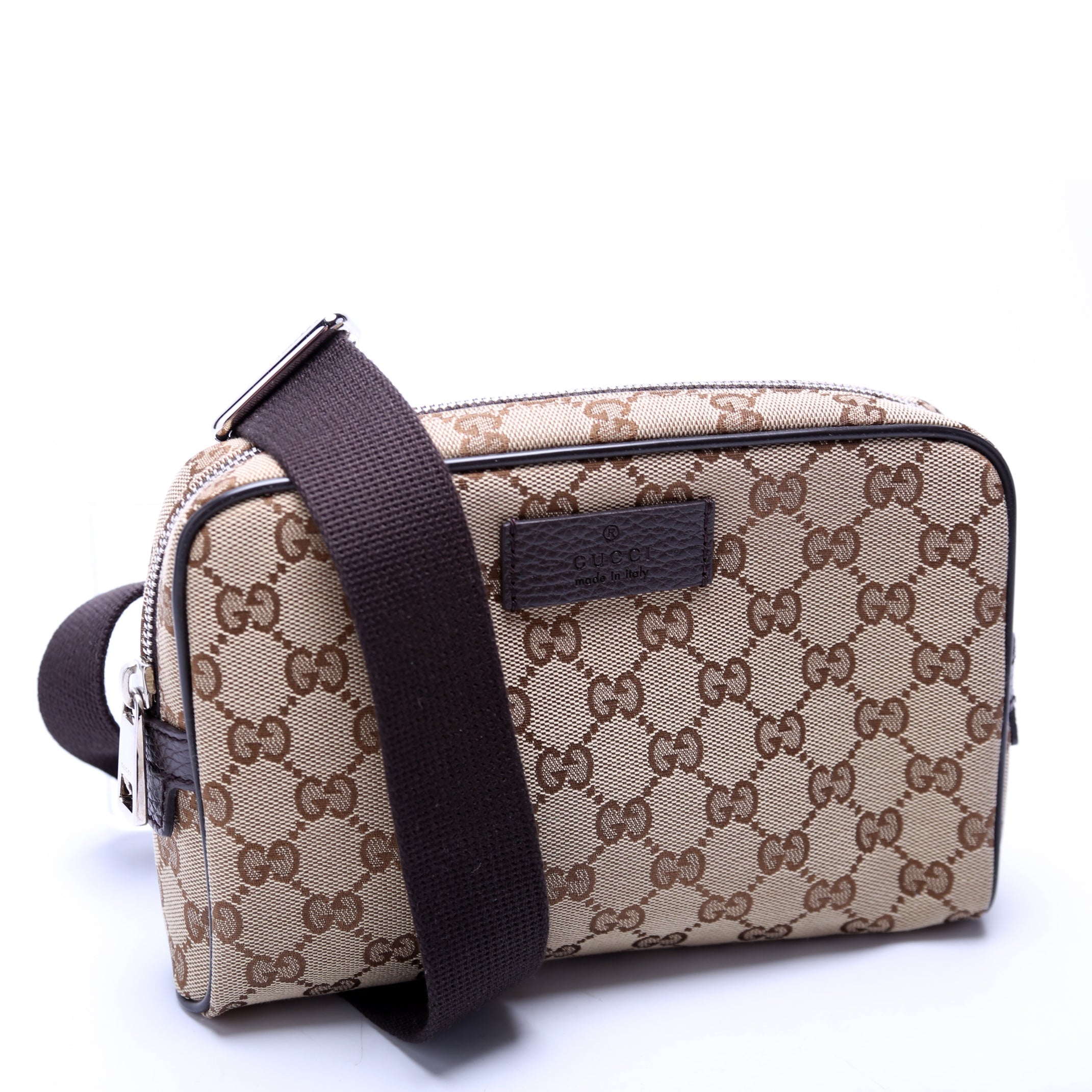 449174 GG Canvas Belt Bag Brown