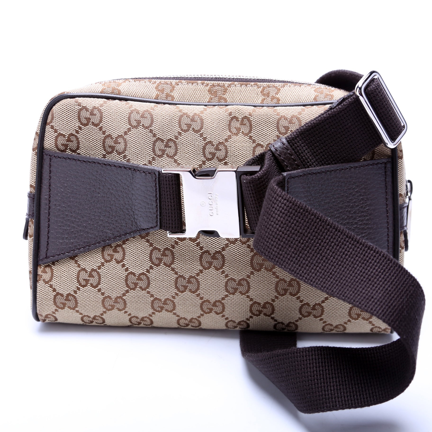 449174 GG Canvas Belt Bag Brown