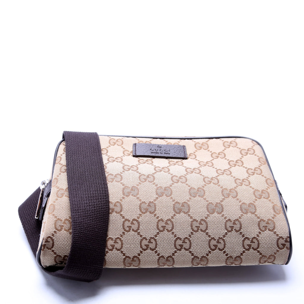 449174 GG Canvas Belt Bag Brown