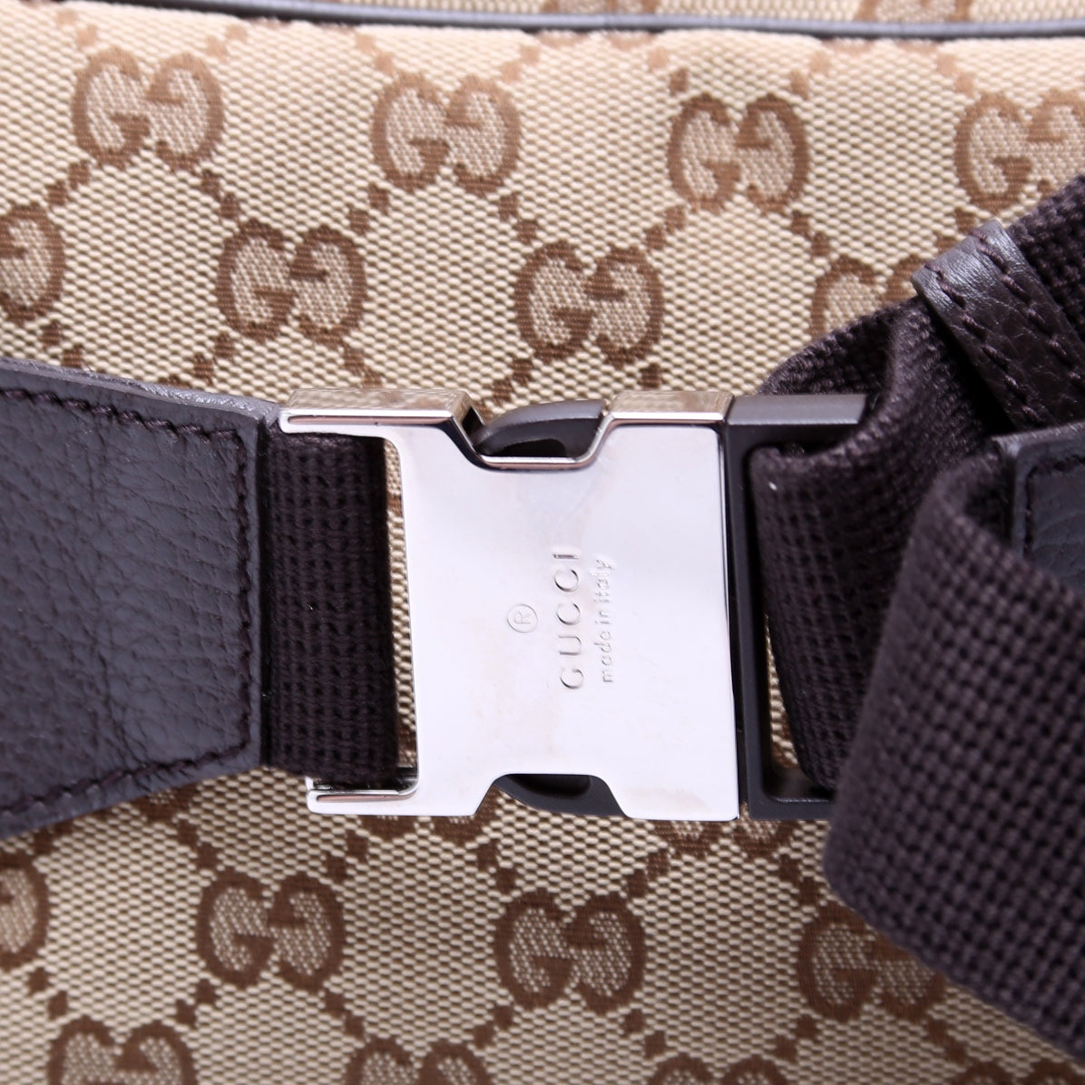 449174 GG Canvas Belt Bag Brown