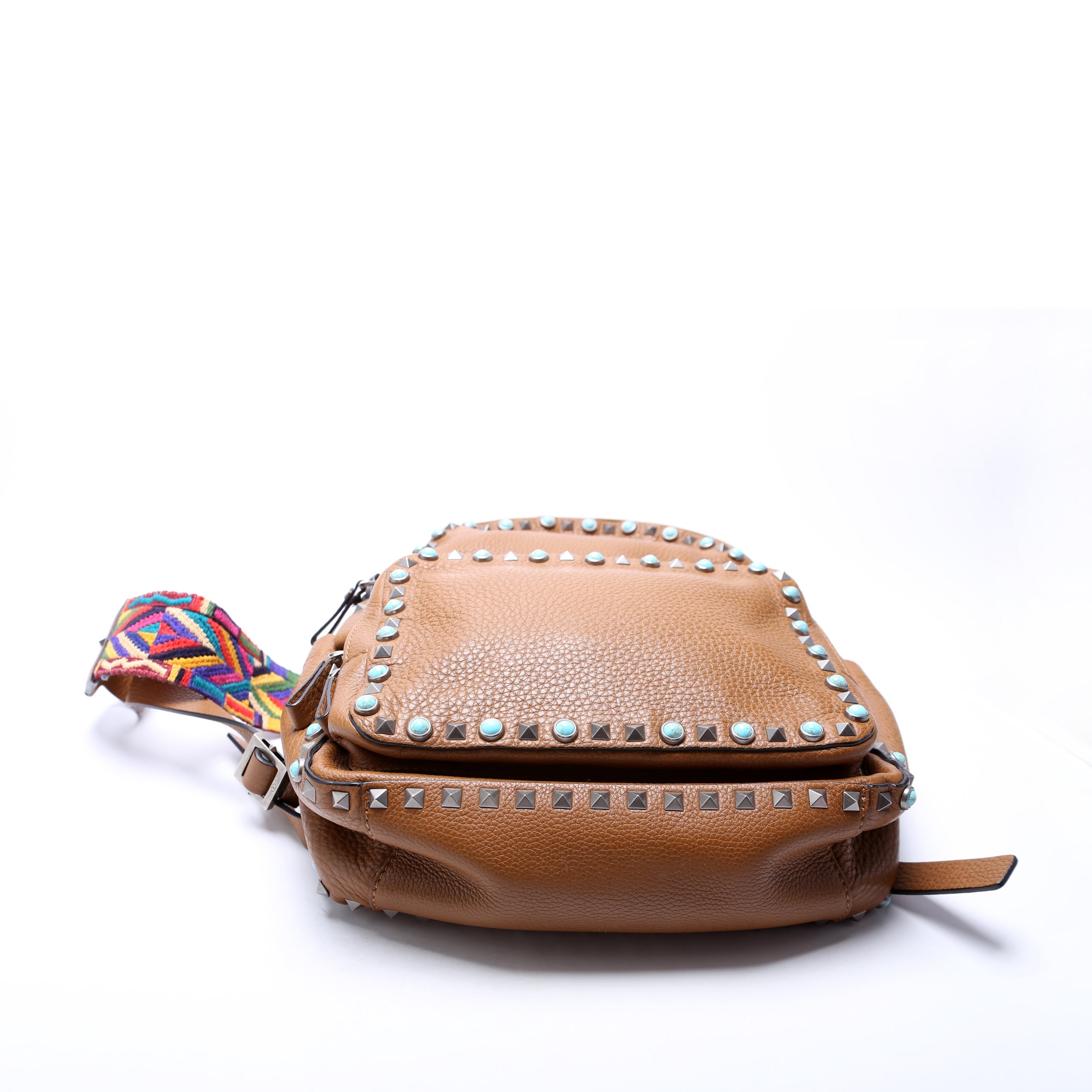 Rolling Rockstud Backpack Brown