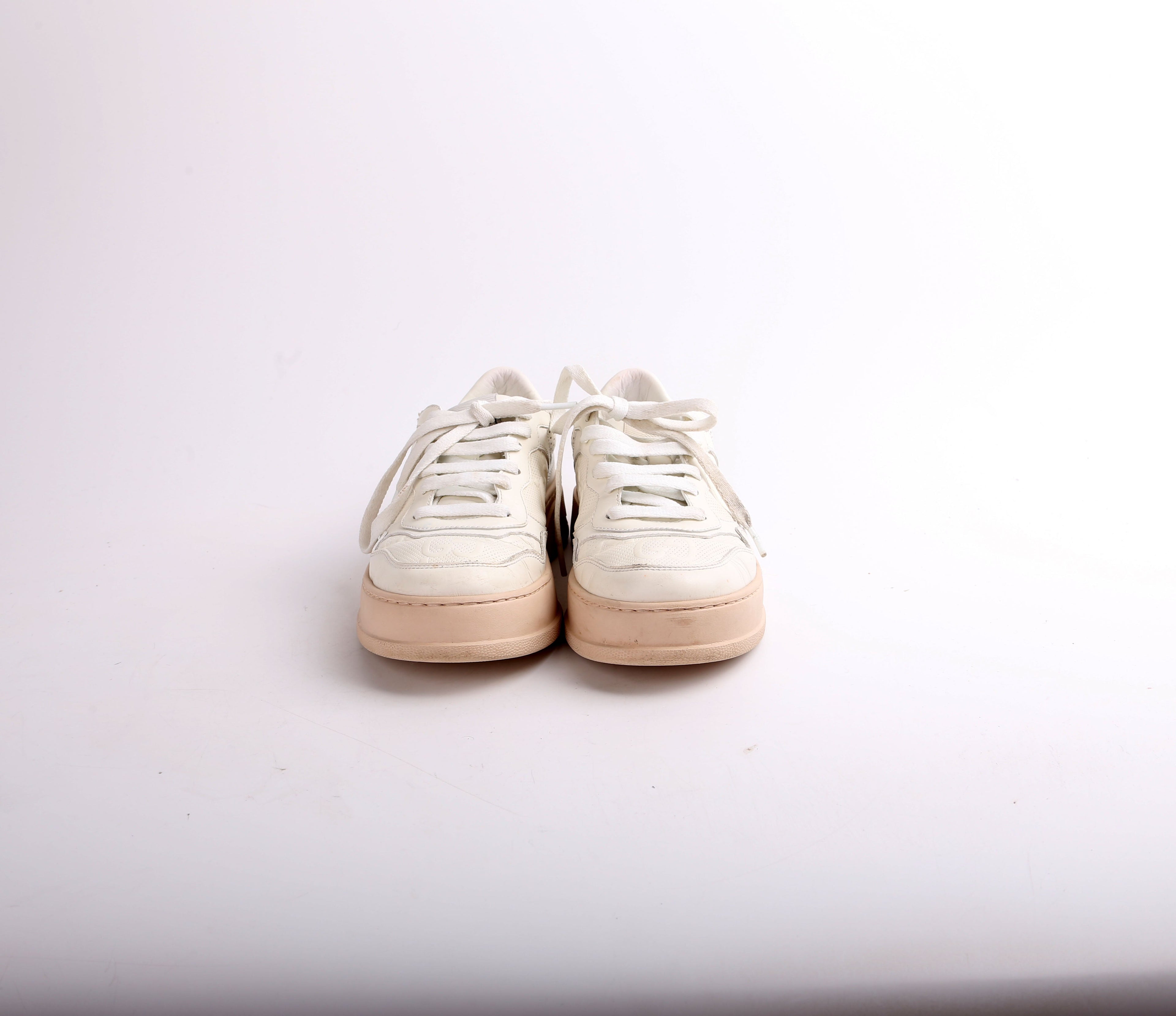 Gucci GG Leather Trainer Sneakers Size 38.5