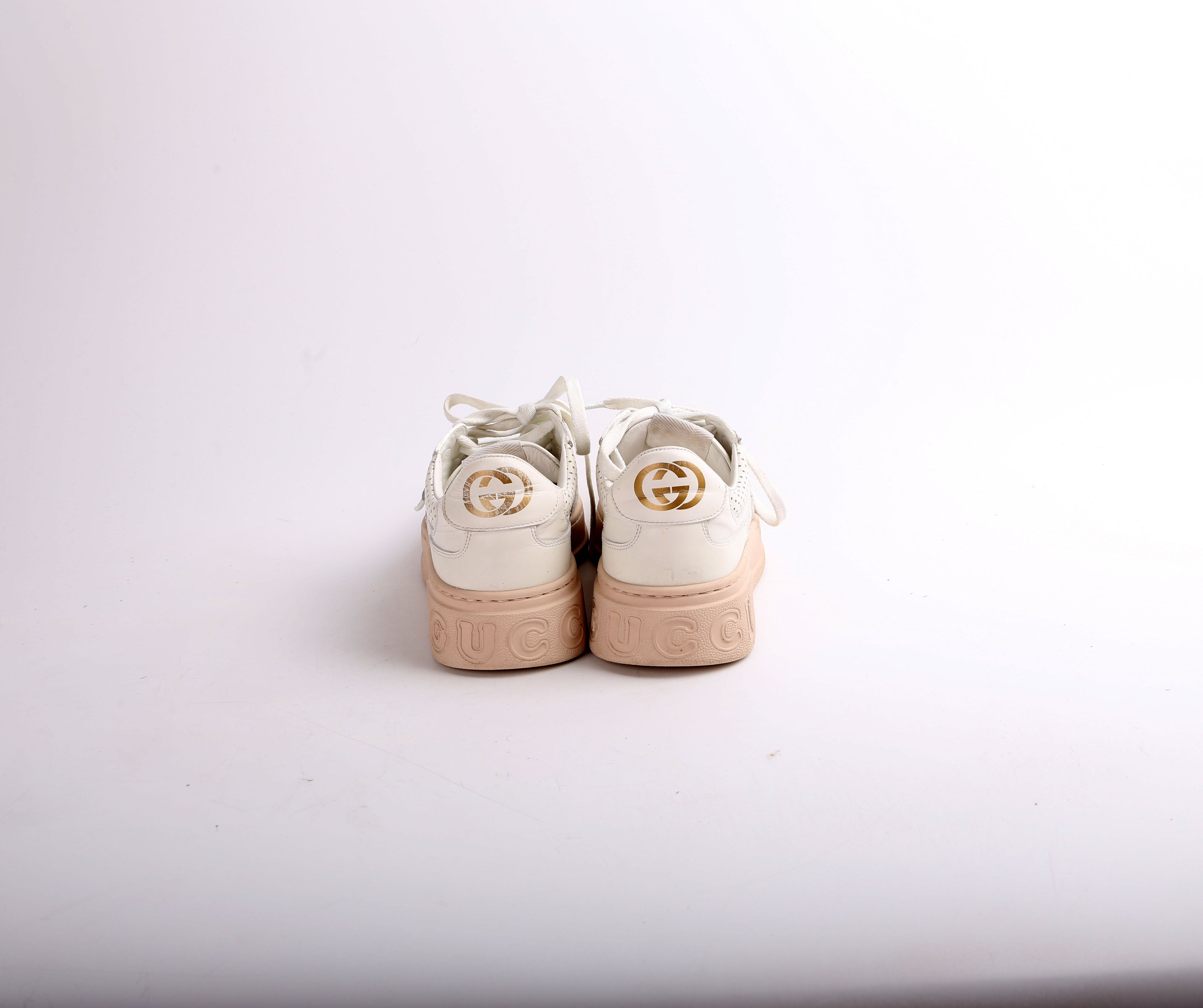 Gucci GG Leather Trainer Sneakers Size 38.5