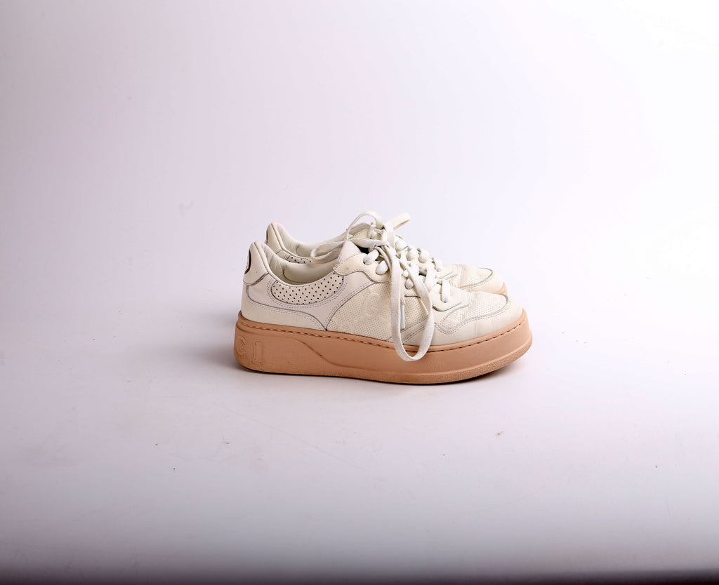 Gucci GG Leather Trainer Sneakers Size 38.5