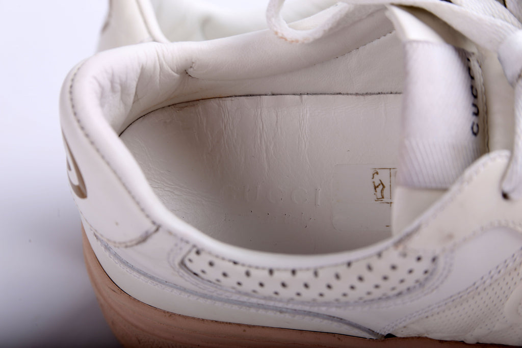 Gucci GG Leather Trainer Sneakers Size 38.5