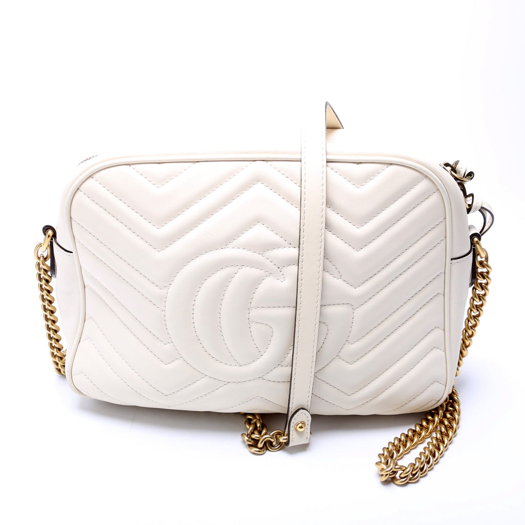 443499 GG Marmont Medium Chain Bag Cream
