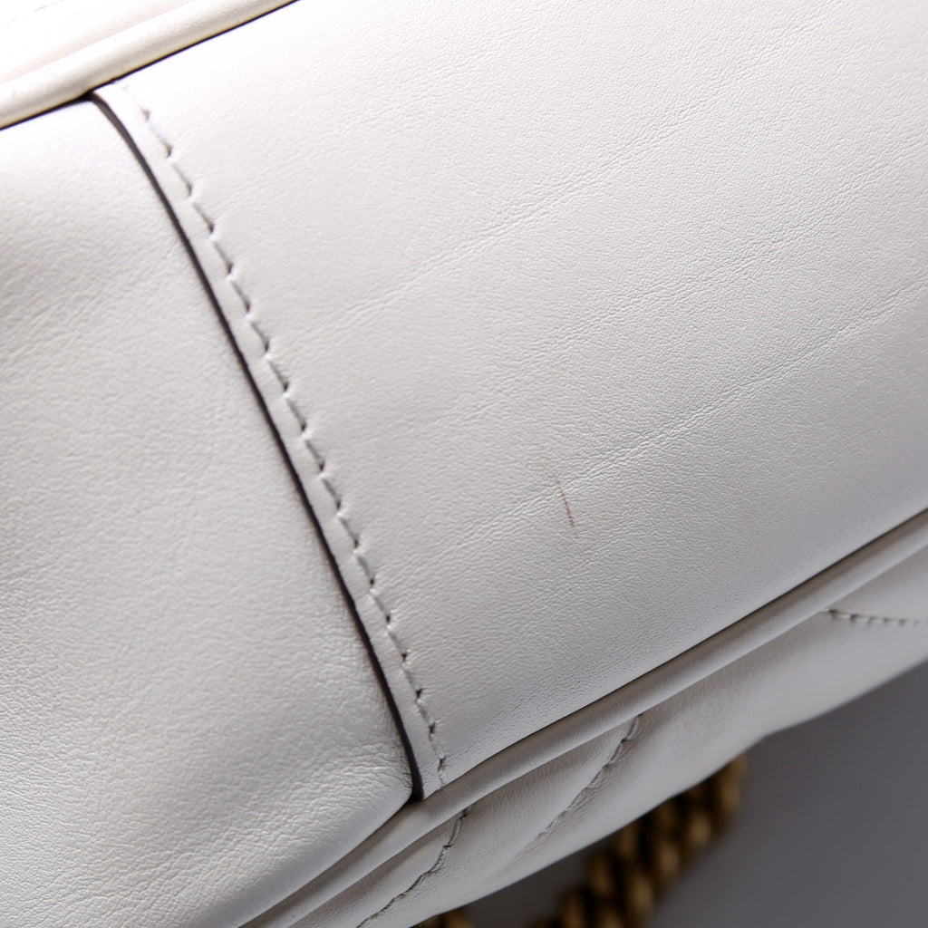 443499 GG Marmont Medium Chain Bag Cream