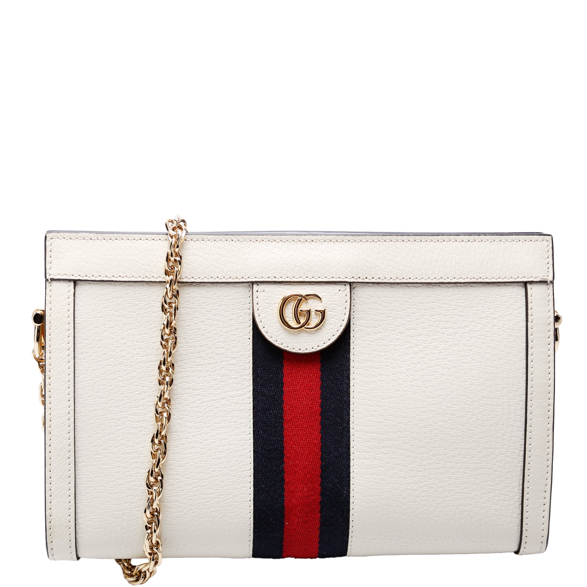 503877 Ophidia Leather Shoulder Small Cream