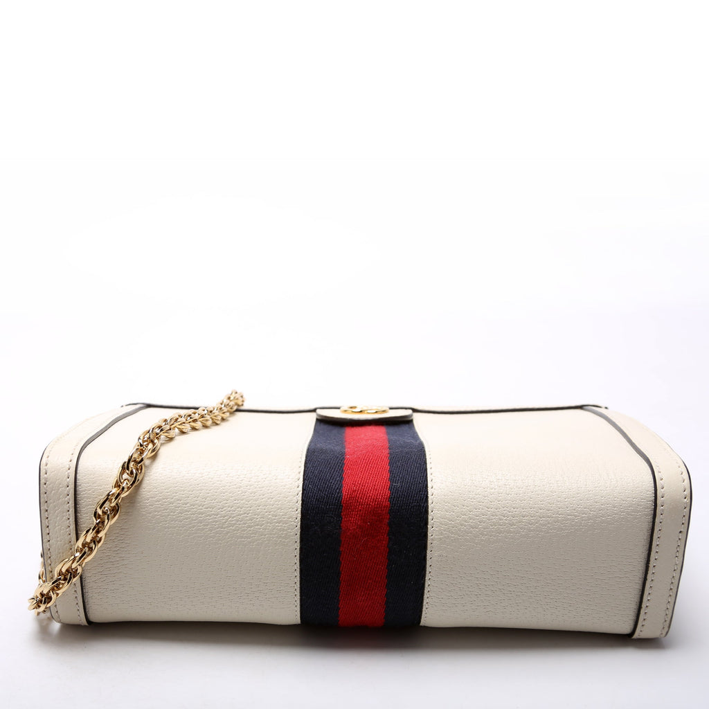 503877 Ophidia Leather Shoulder Small Cream