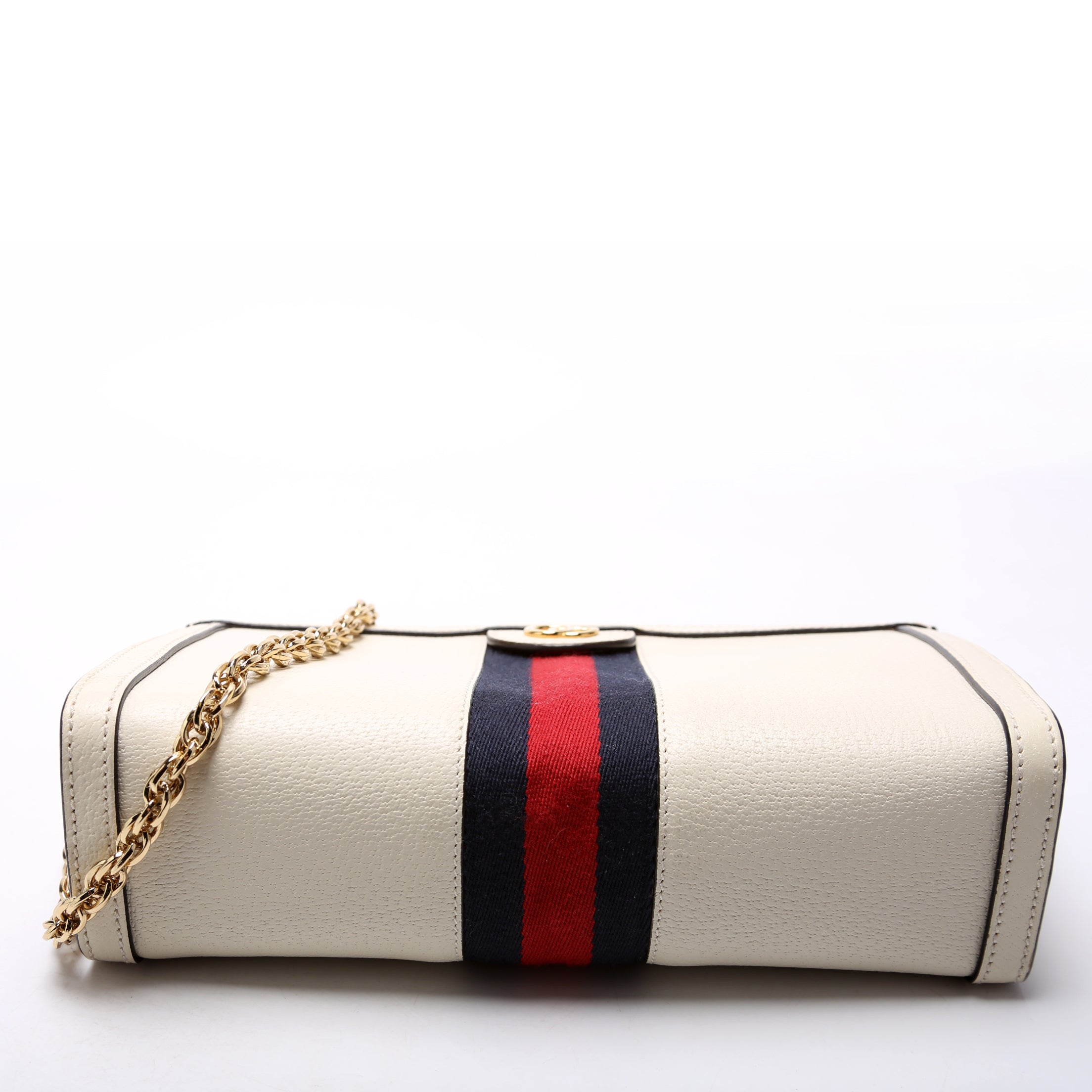 503877 Ophidia Leather Shoulder Small Cream