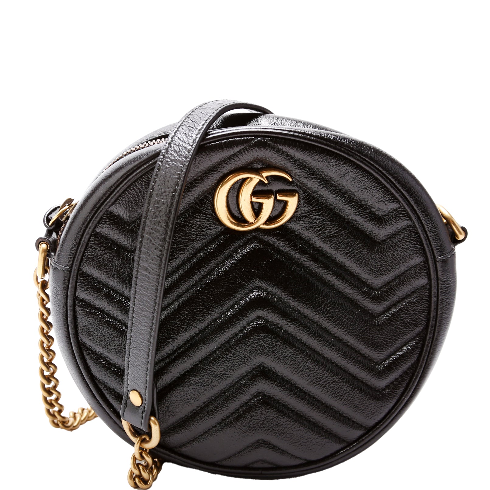 Gucci 550154 Marmont Mini Round Black