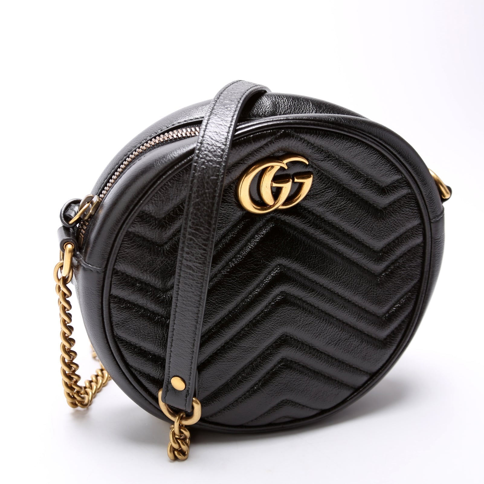 Gucci 550154 Marmont Mini Round Black