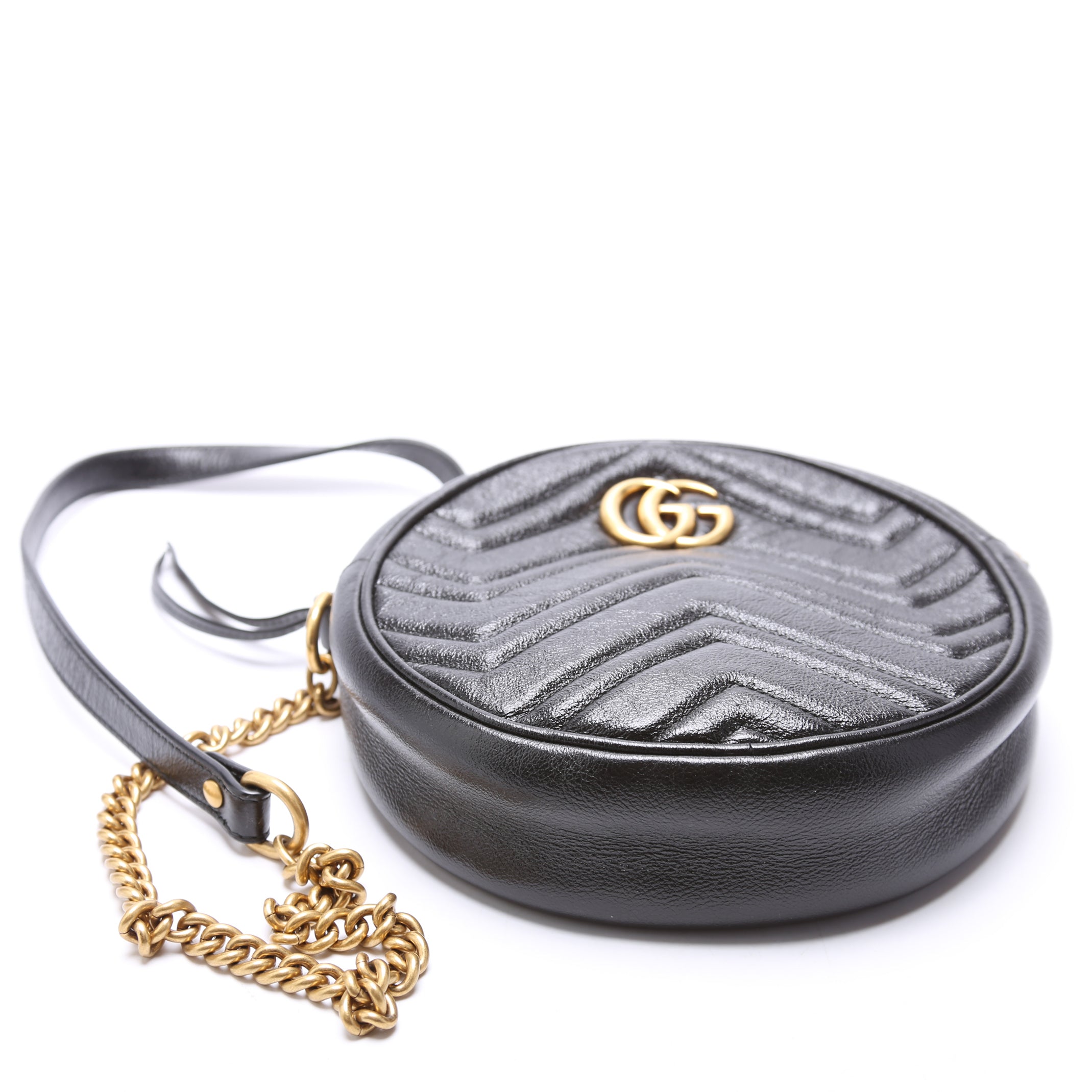 Gucci 550154 Marmont Mini Round Black