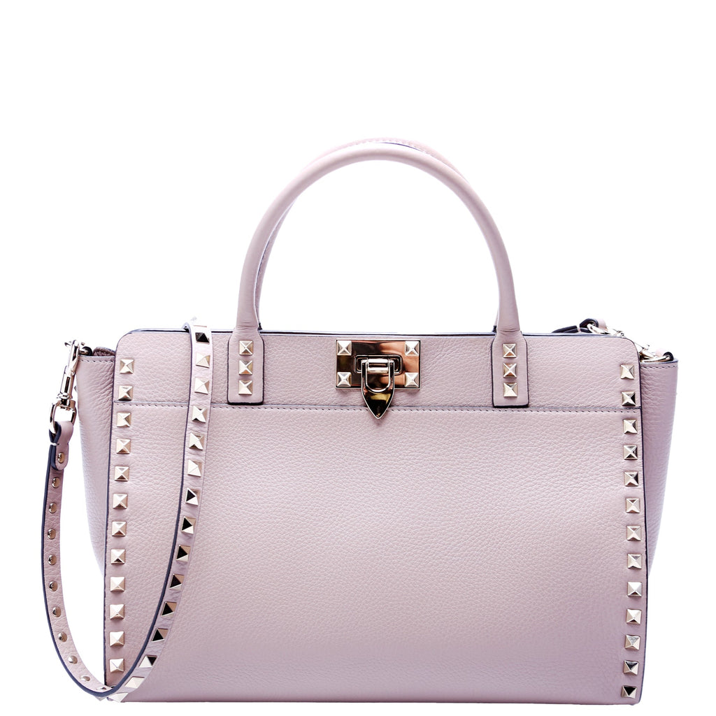Rockstud Top Handle Tote Pink