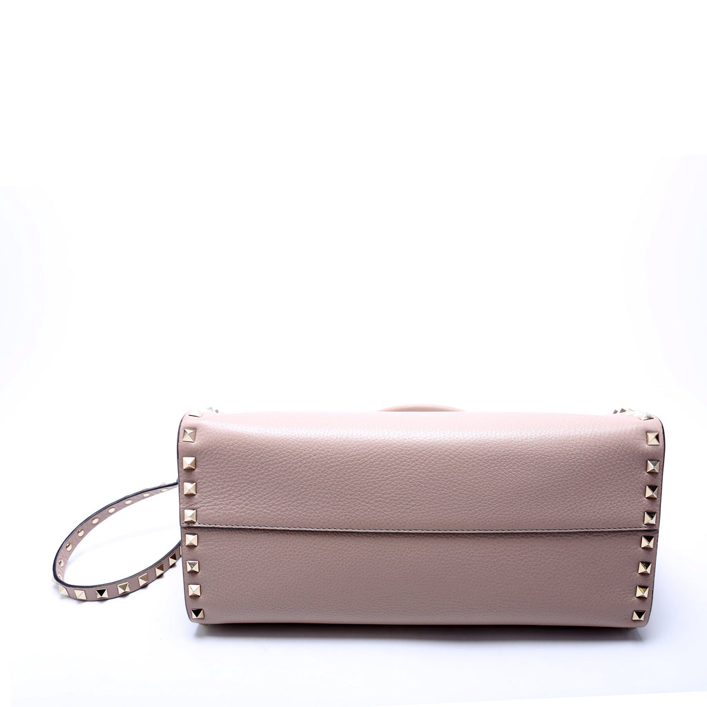 Rockstud Top Handle Tote Pink