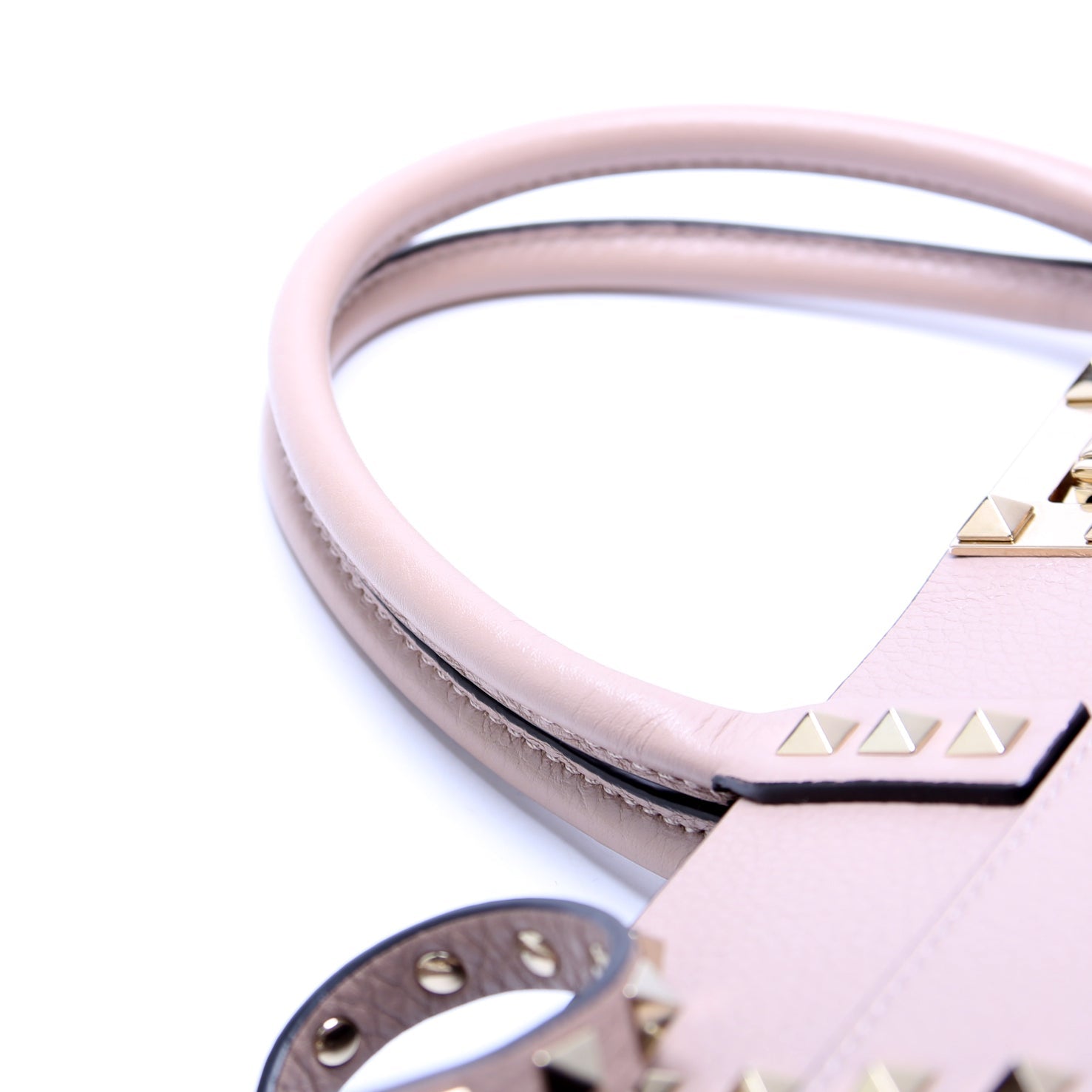 Rockstud Top Handle Tote Pink