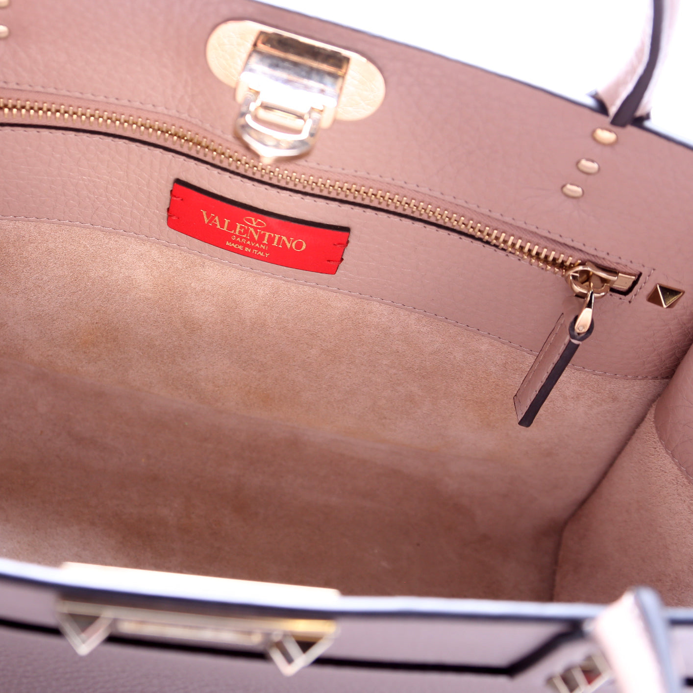Rockstud Top Handle Tote Pink