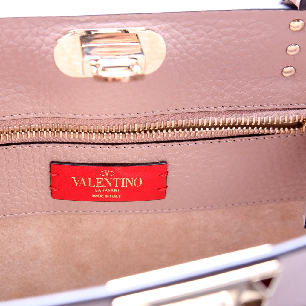Rockstud Top Handle Tote Pink