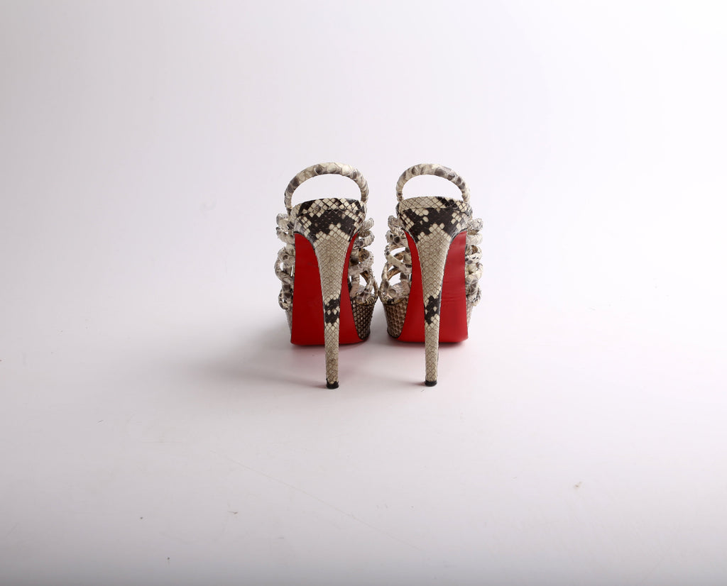 Cardamona Python Sandal Heels Size 39