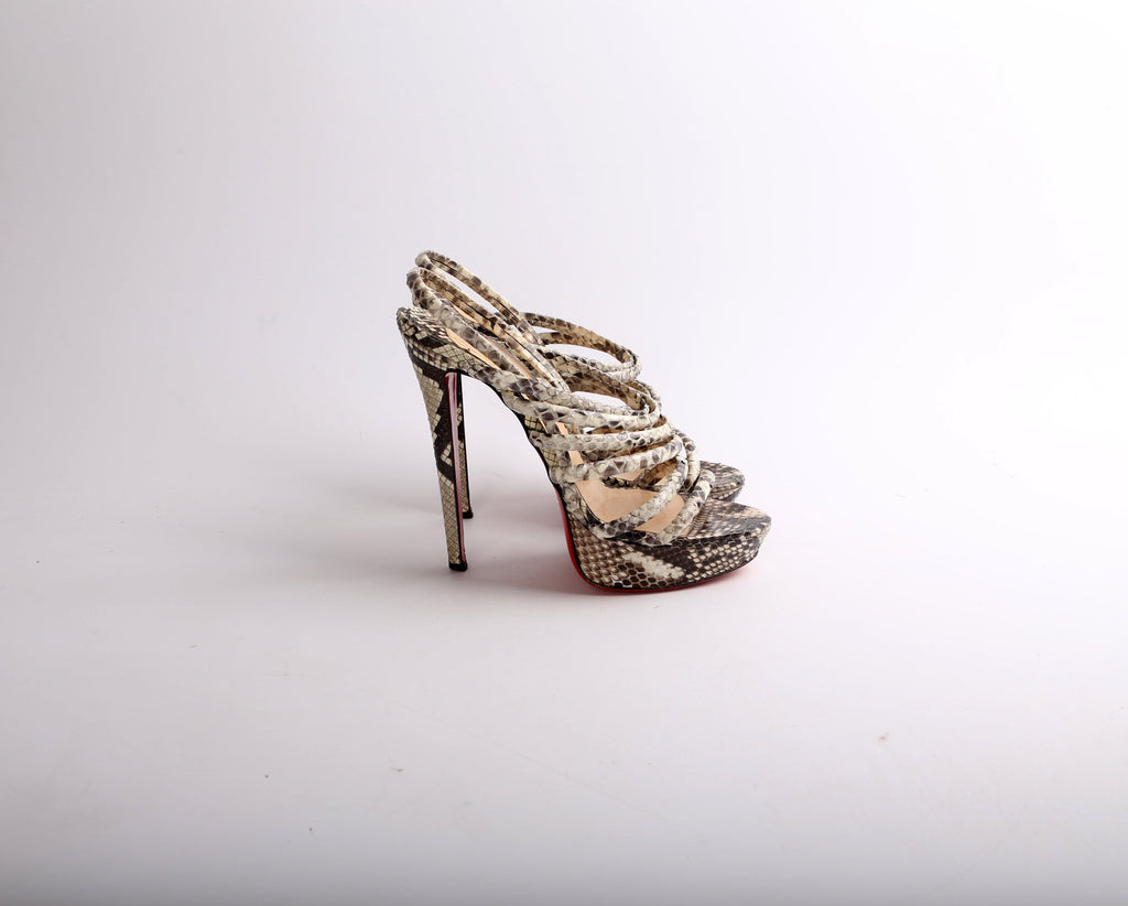 Cardamona Python Sandal Heels Size 39