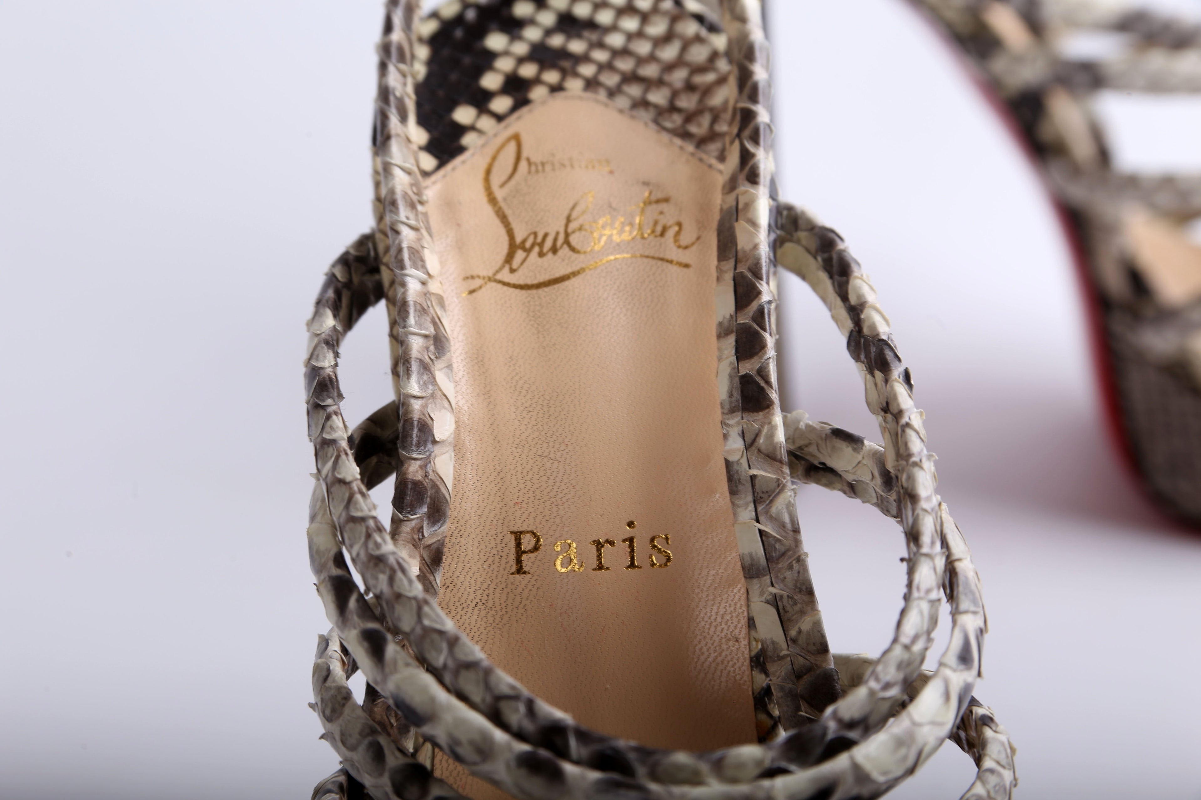 Cardamona Python Sandal Heels Size 39
