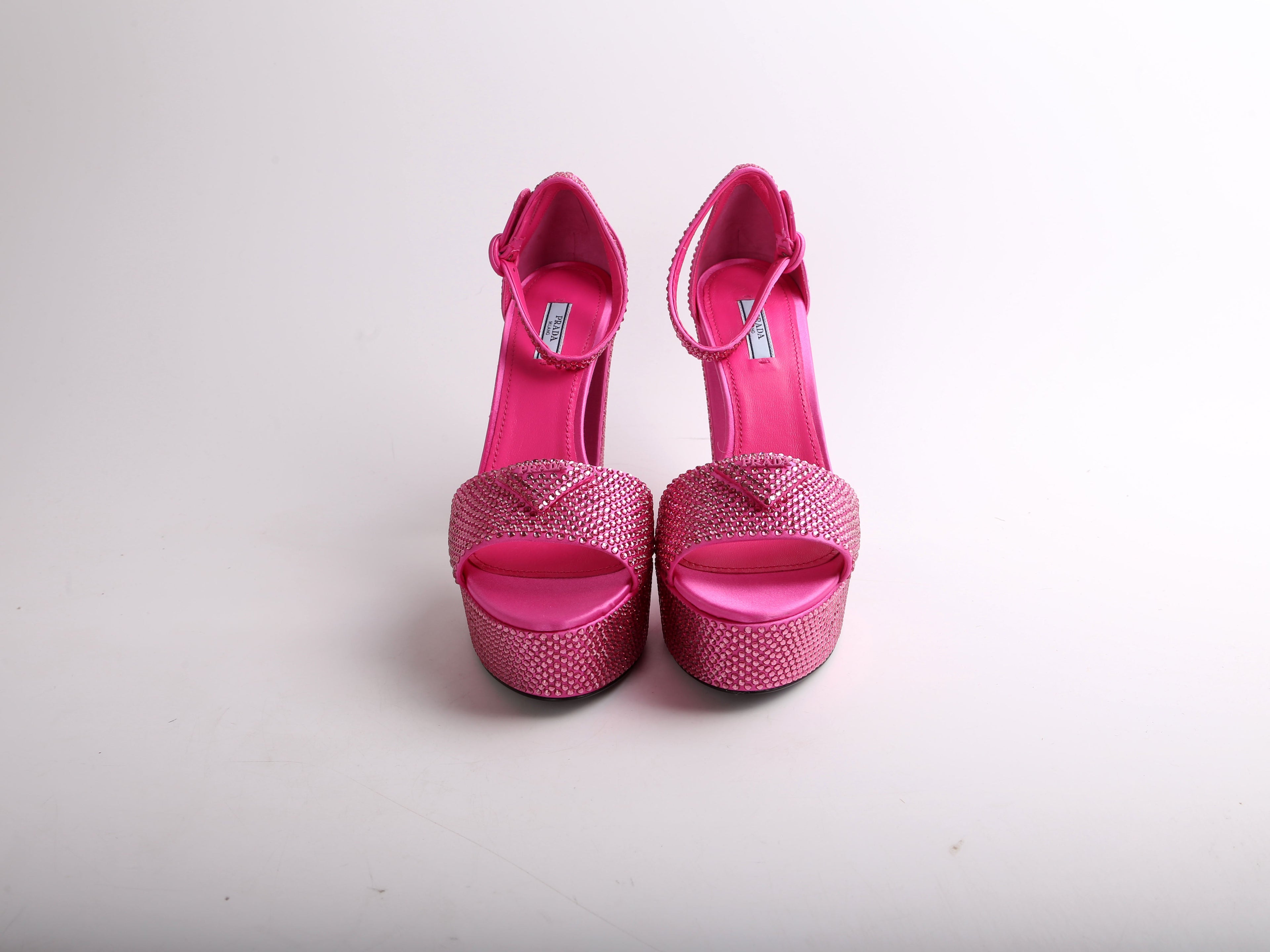 Logo Platform Crystal Sandals Size 41