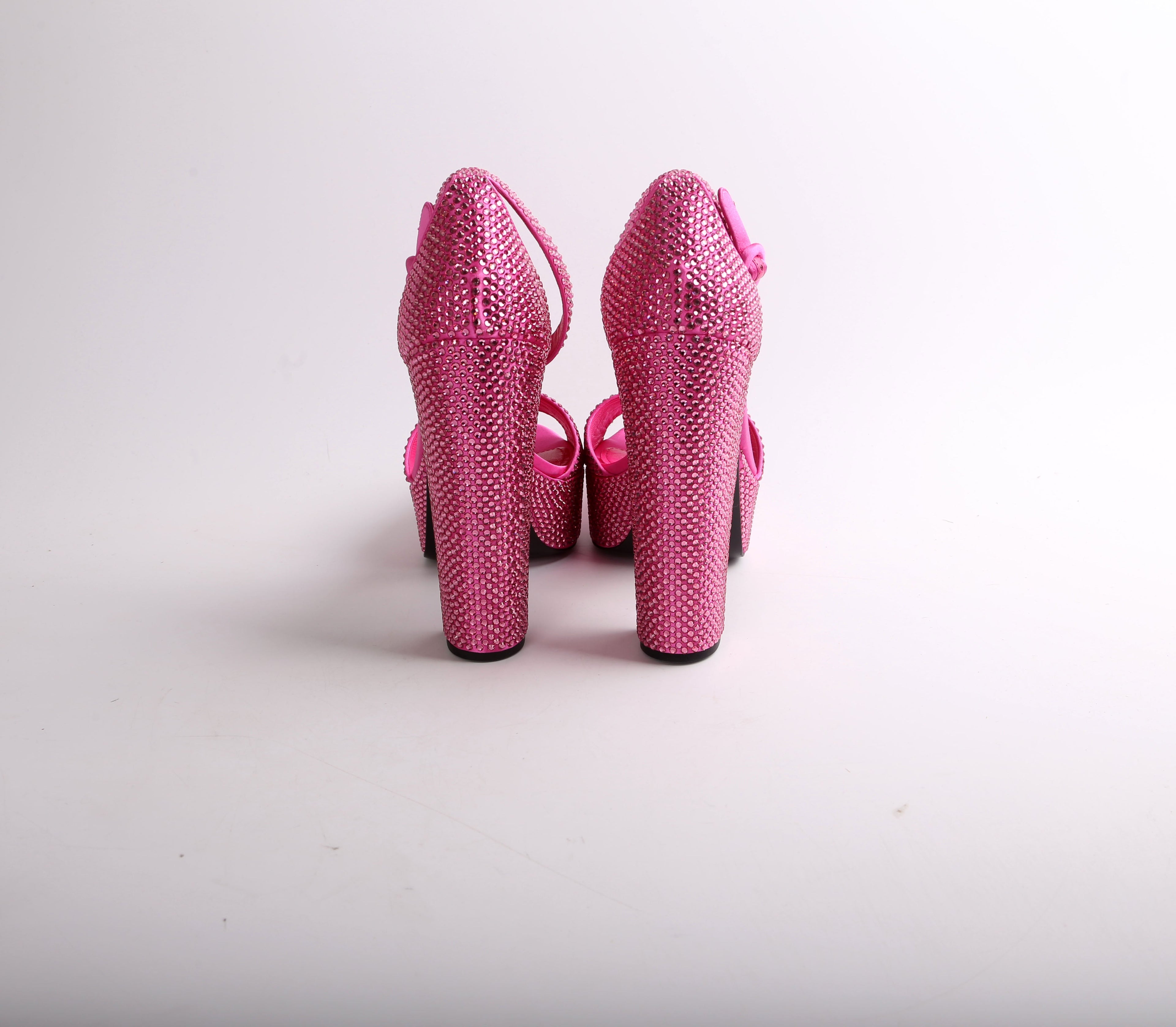 Logo Platform Crystal Sandals Size 41