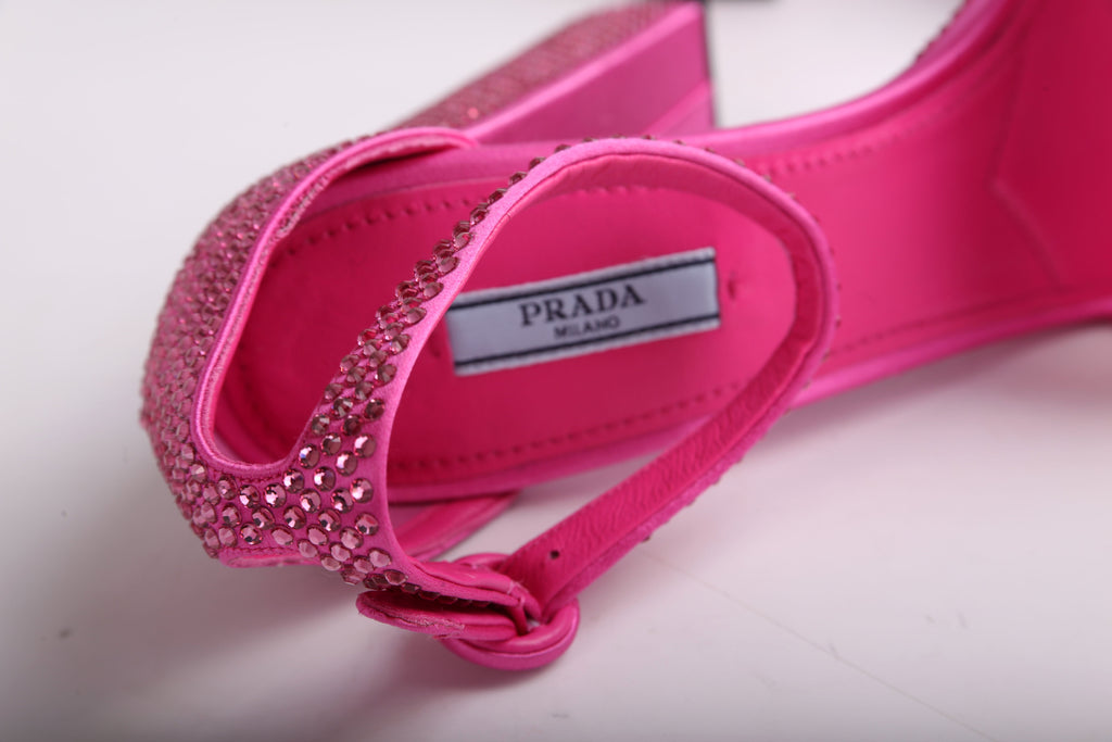 Logo Platform Crystal Sandals Size 41