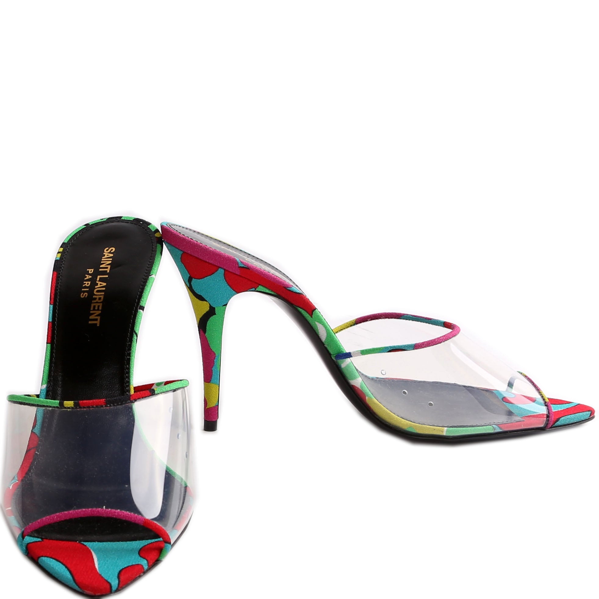 SAINT LAURENT Lolita Floral Heels Size 39