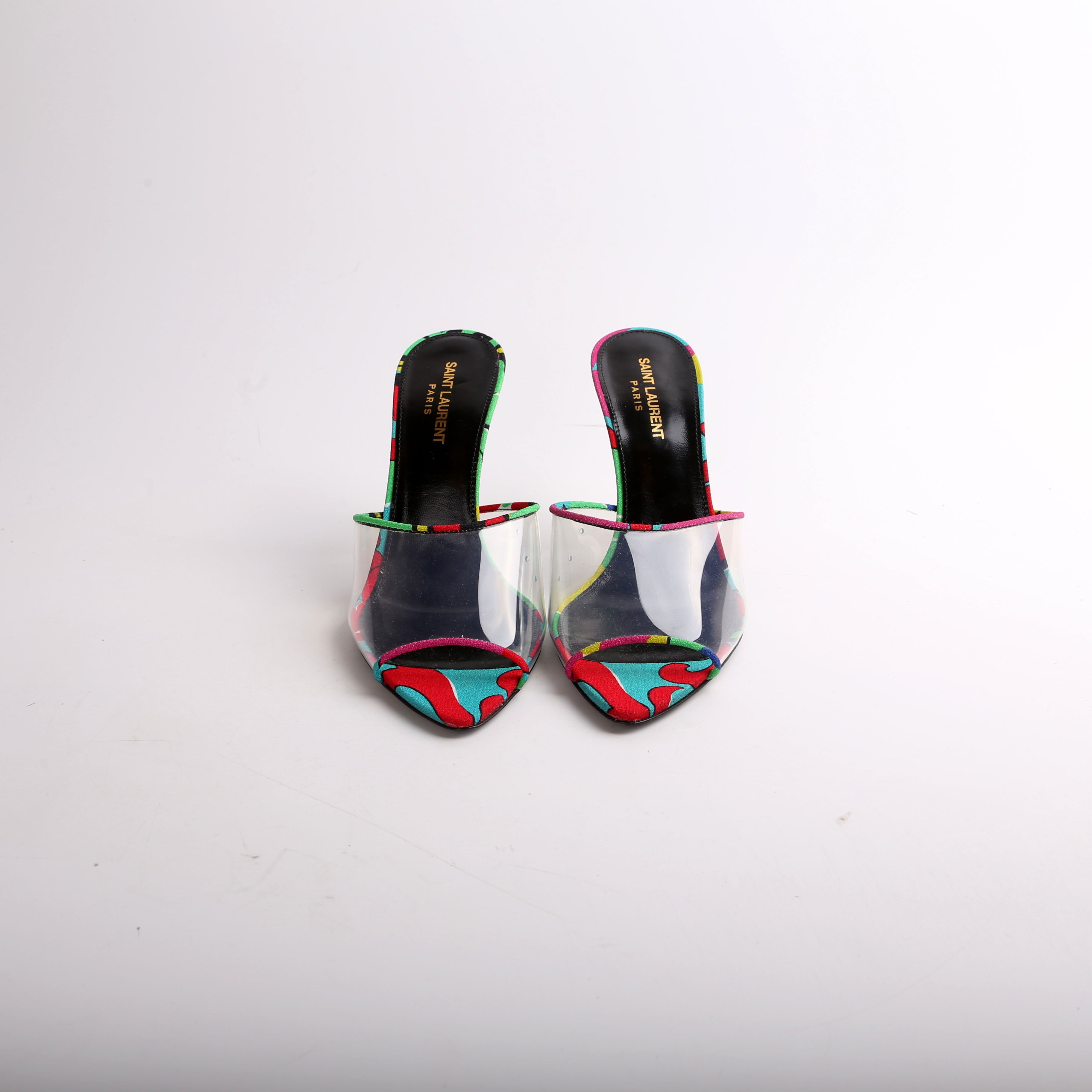 SAINT LAURENT Lolita Floral Heels Size 39