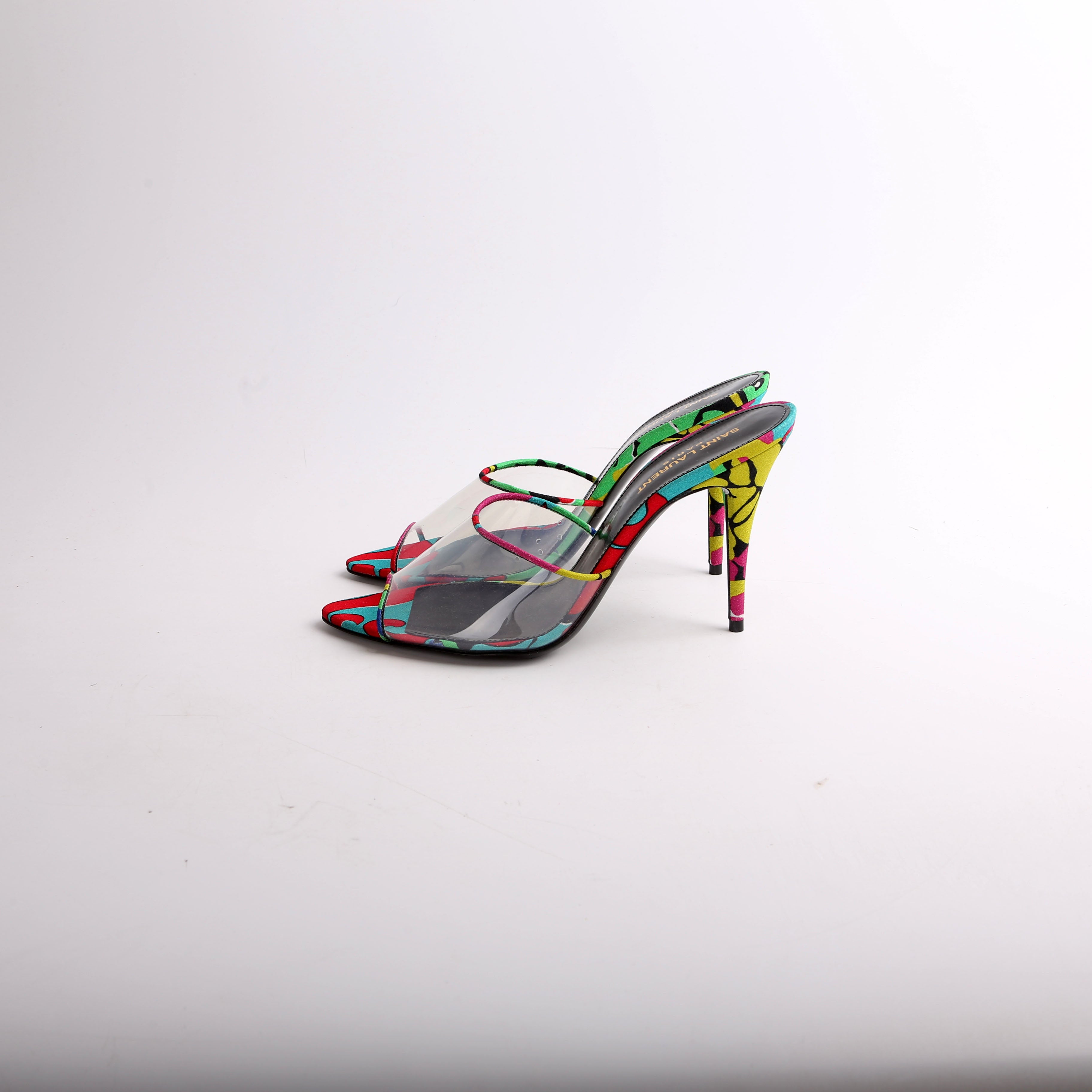 SAINT LAURENT Lolita Floral Heels Size 39
