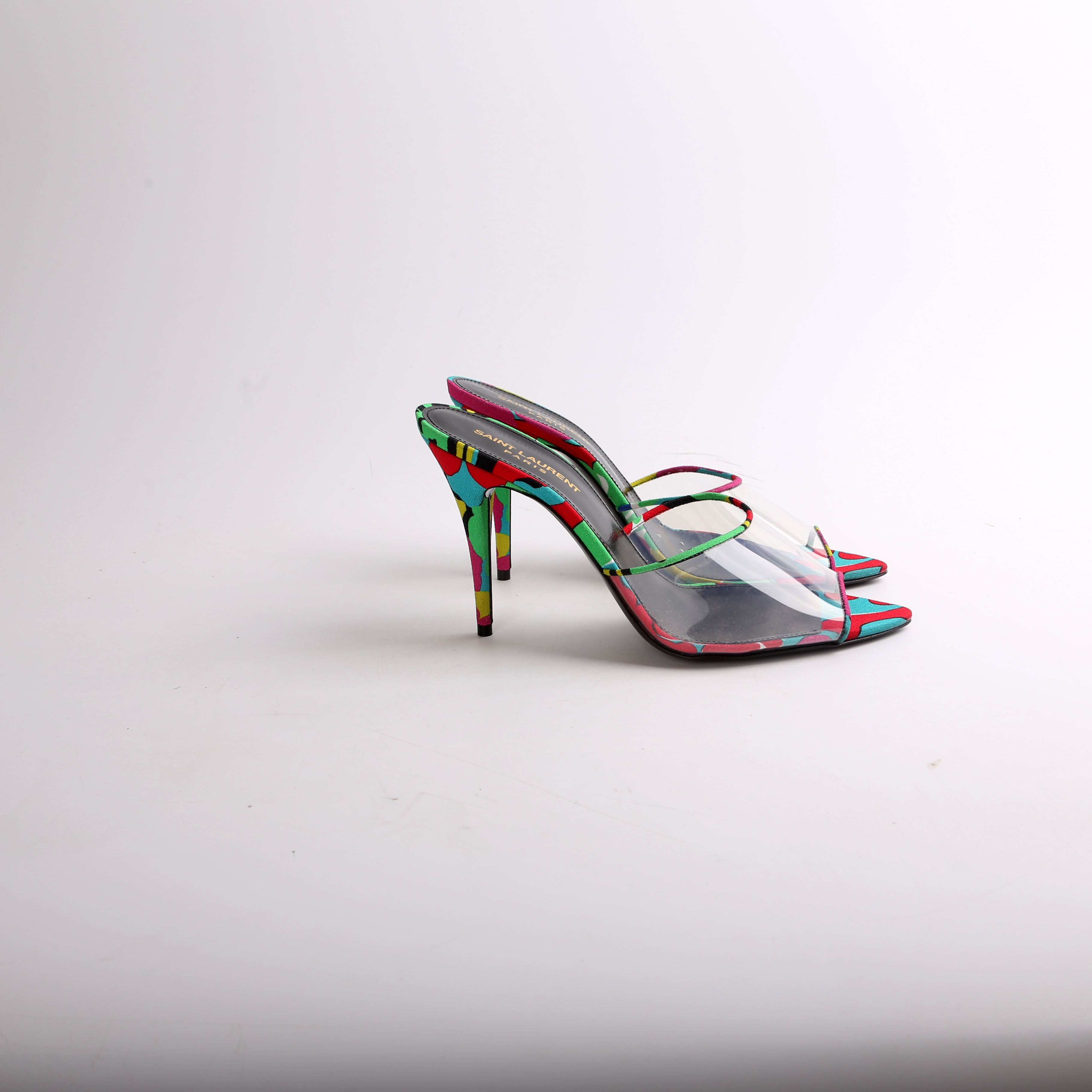 SAINT LAURENT Lolita Floral Heels Size 39