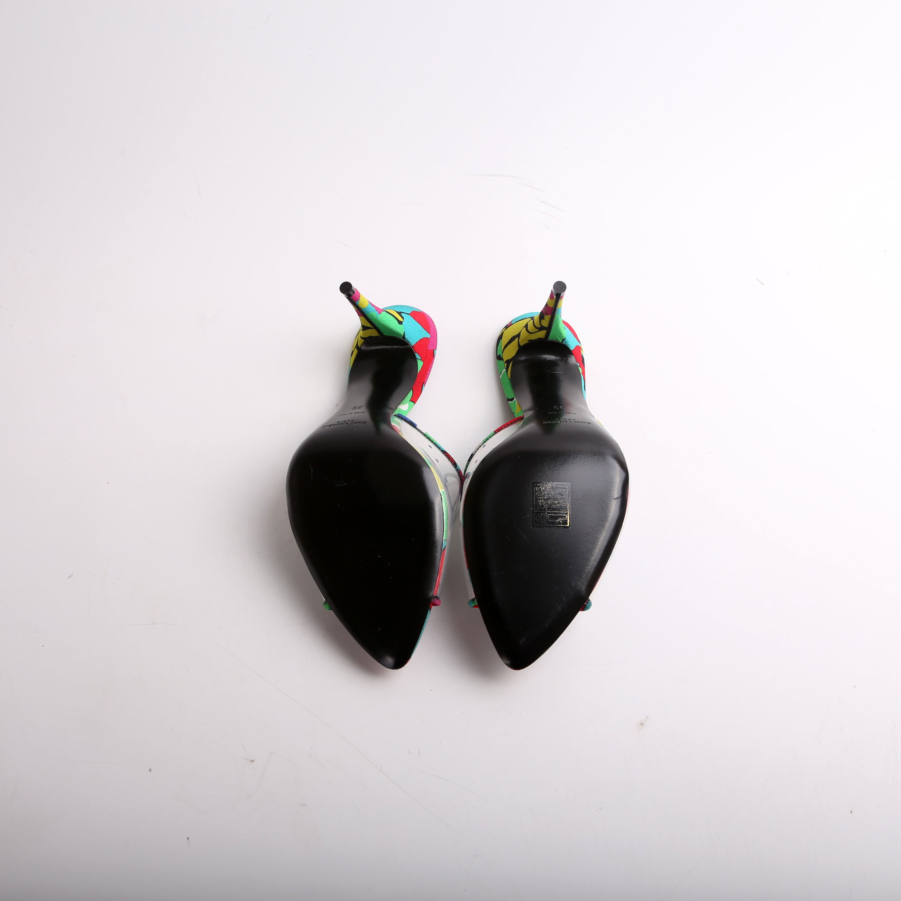 SAINT LAURENT Lolita Floral Heels Size 39