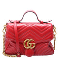 Gucci 498110 GG Marmont Small Top Handle Red