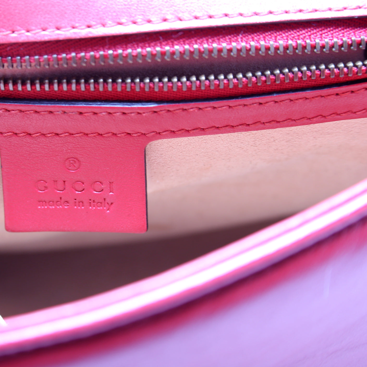 Gucci 498110 GG Marmont Small Top Handle Red