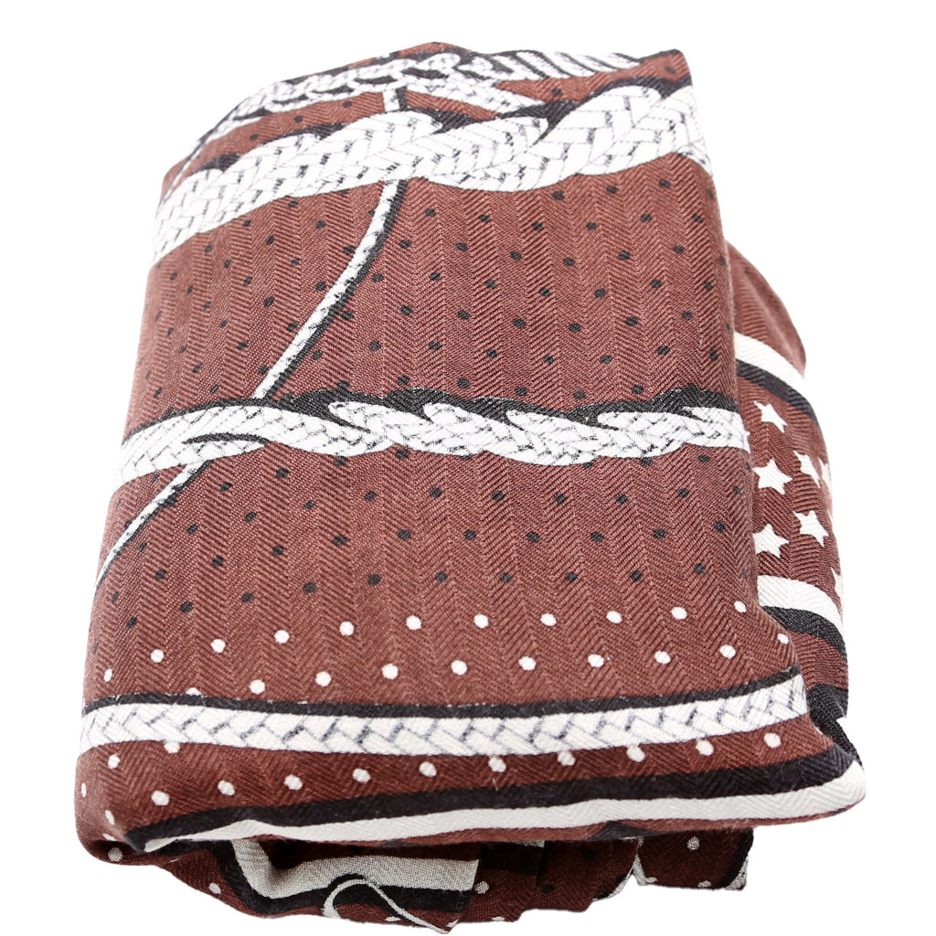 Fouets Et Badines 10CM Cashmere/Silk Scarf Brown