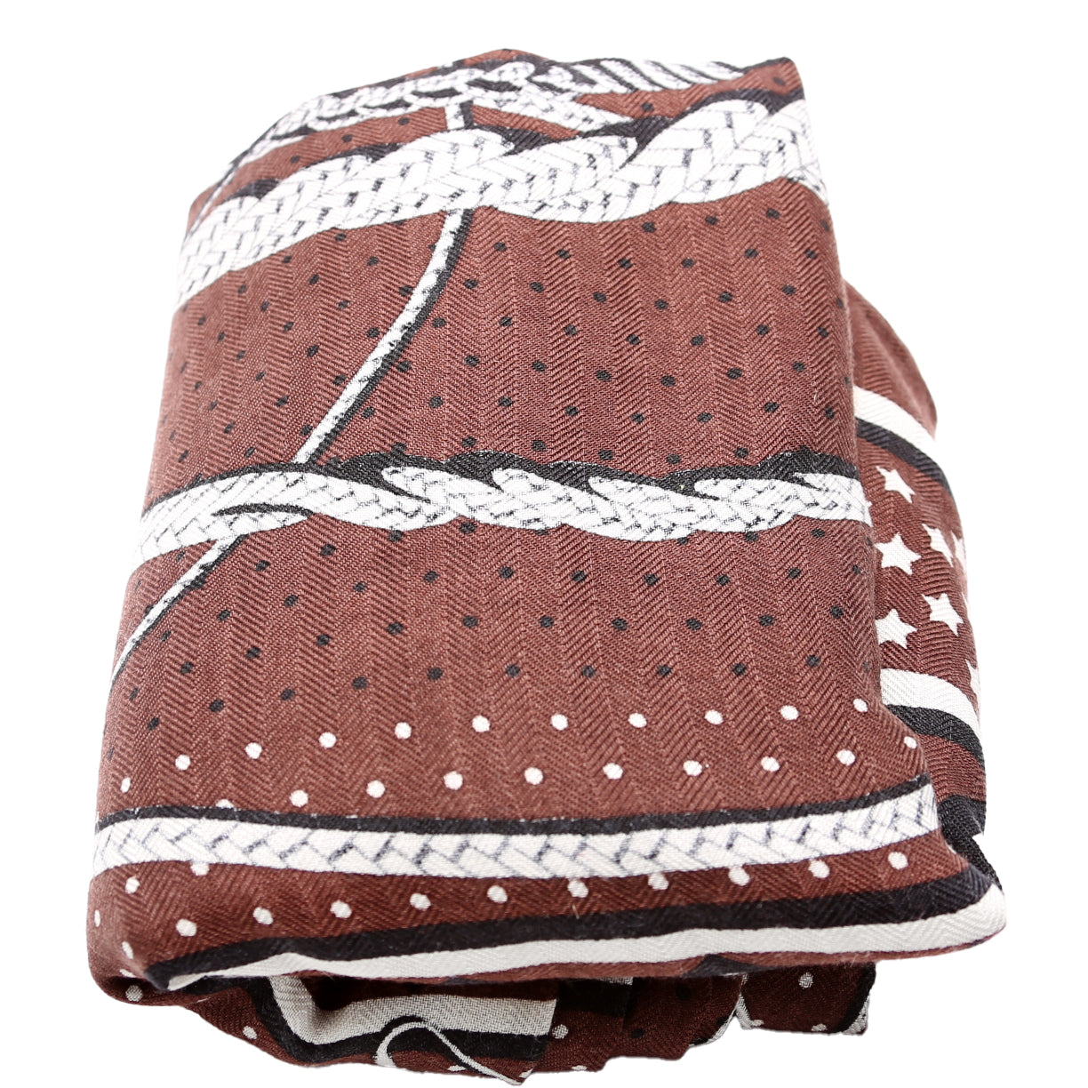Fouets Et Badines 10CM Cashmere/Silk Scarf Brown