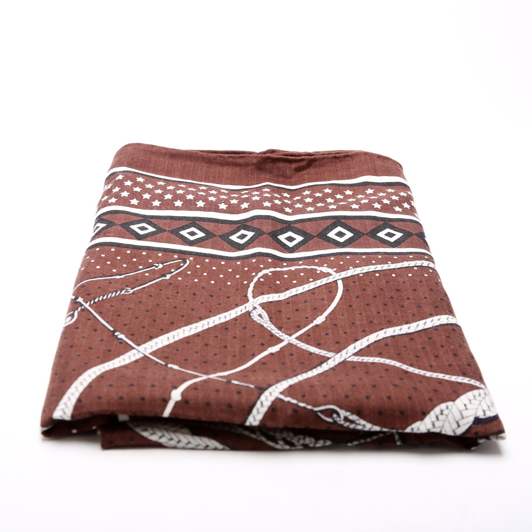 Fouets Et Badines 10CM Cashmere/Silk Scarf Brown