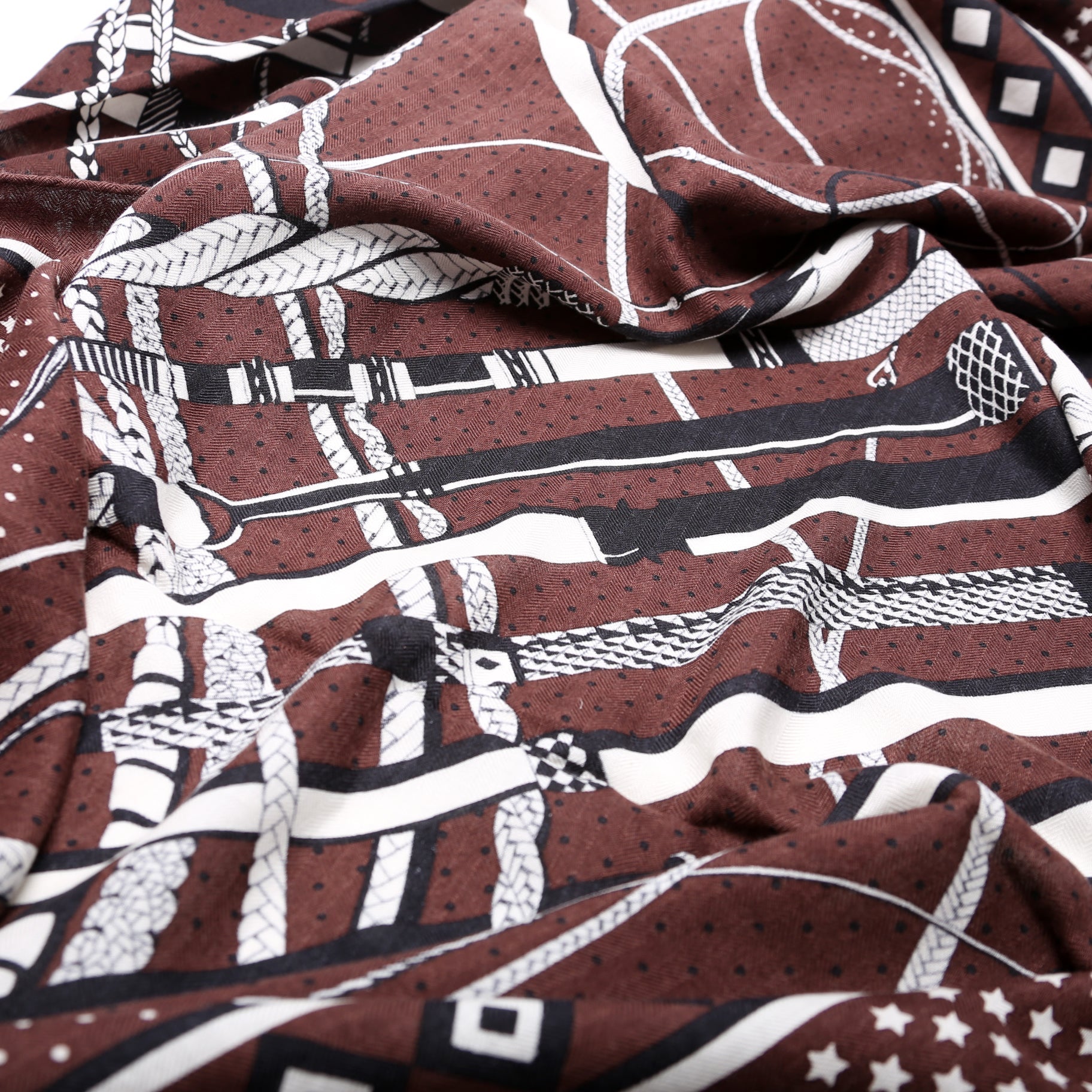 Fouets Et Badines 10CM Cashmere/Silk Scarf Brown