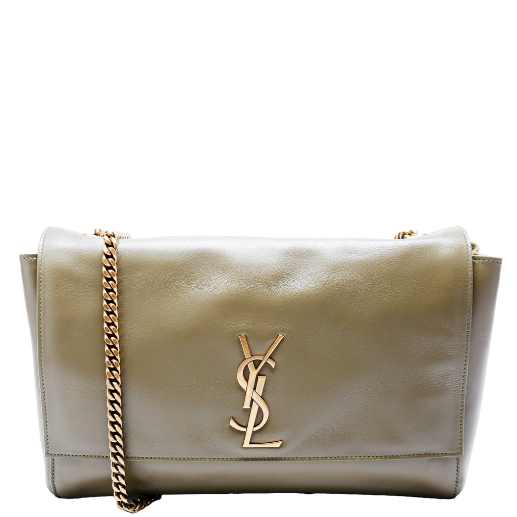 Kate Satchel Medium Reversible Suede/Leather 553804 Green