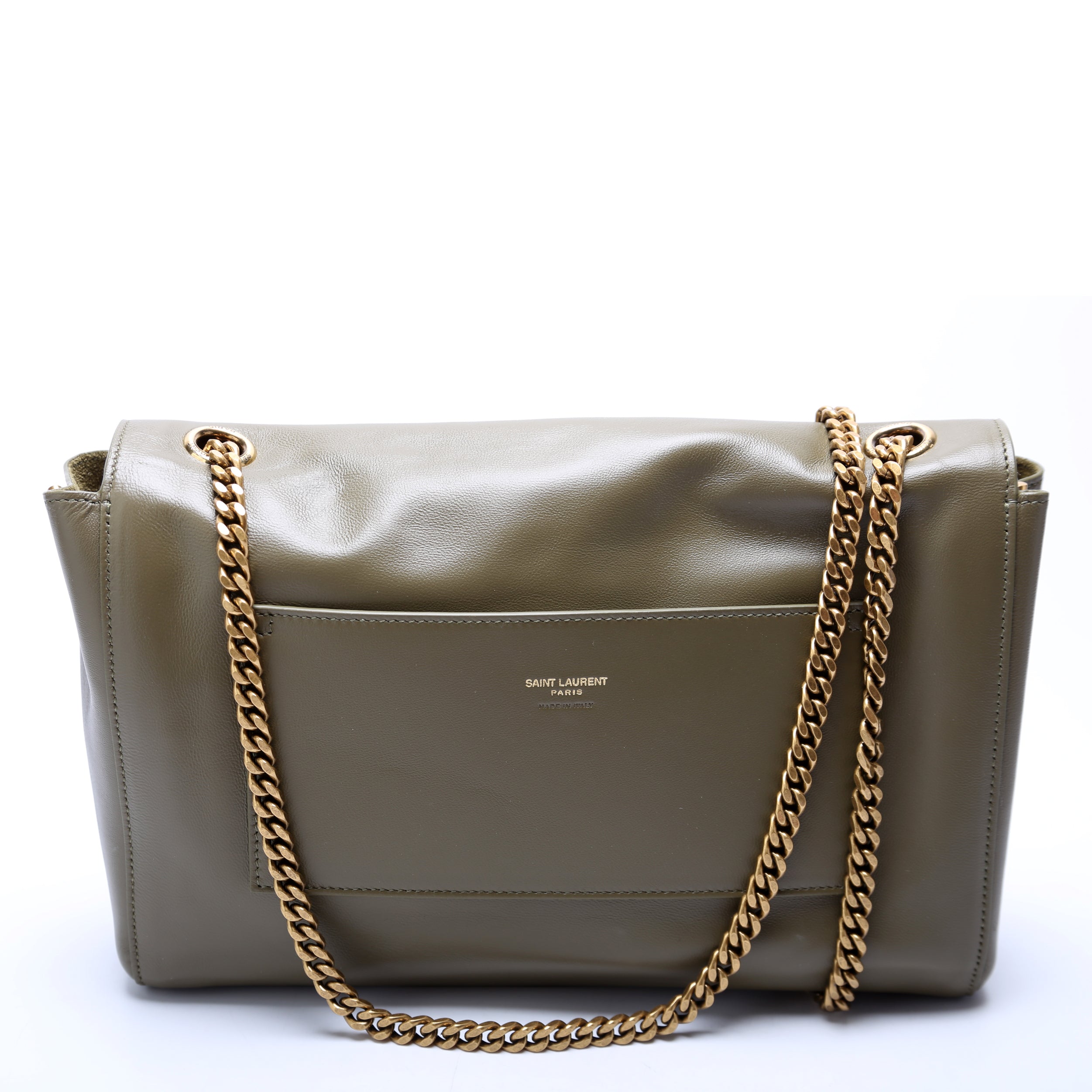 Kate Satchel Medium Reversible Suede/Leather 553804 Green