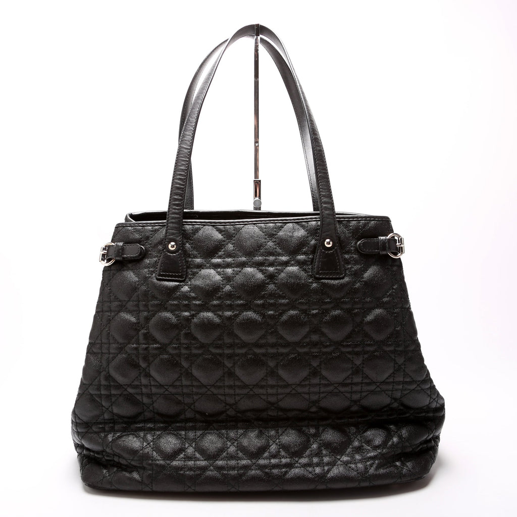 Panarea Medium Coated Canvas Cannage Black