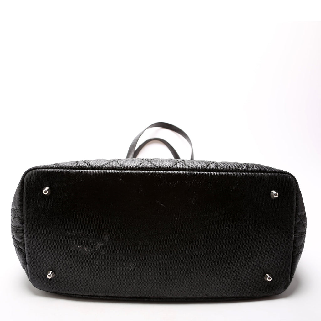 Panarea Medium Coated Canvas Cannage Black