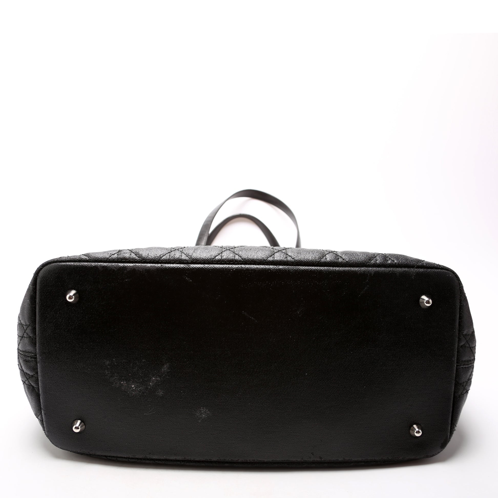Panarea Medium Coated Canvas Cannage Black