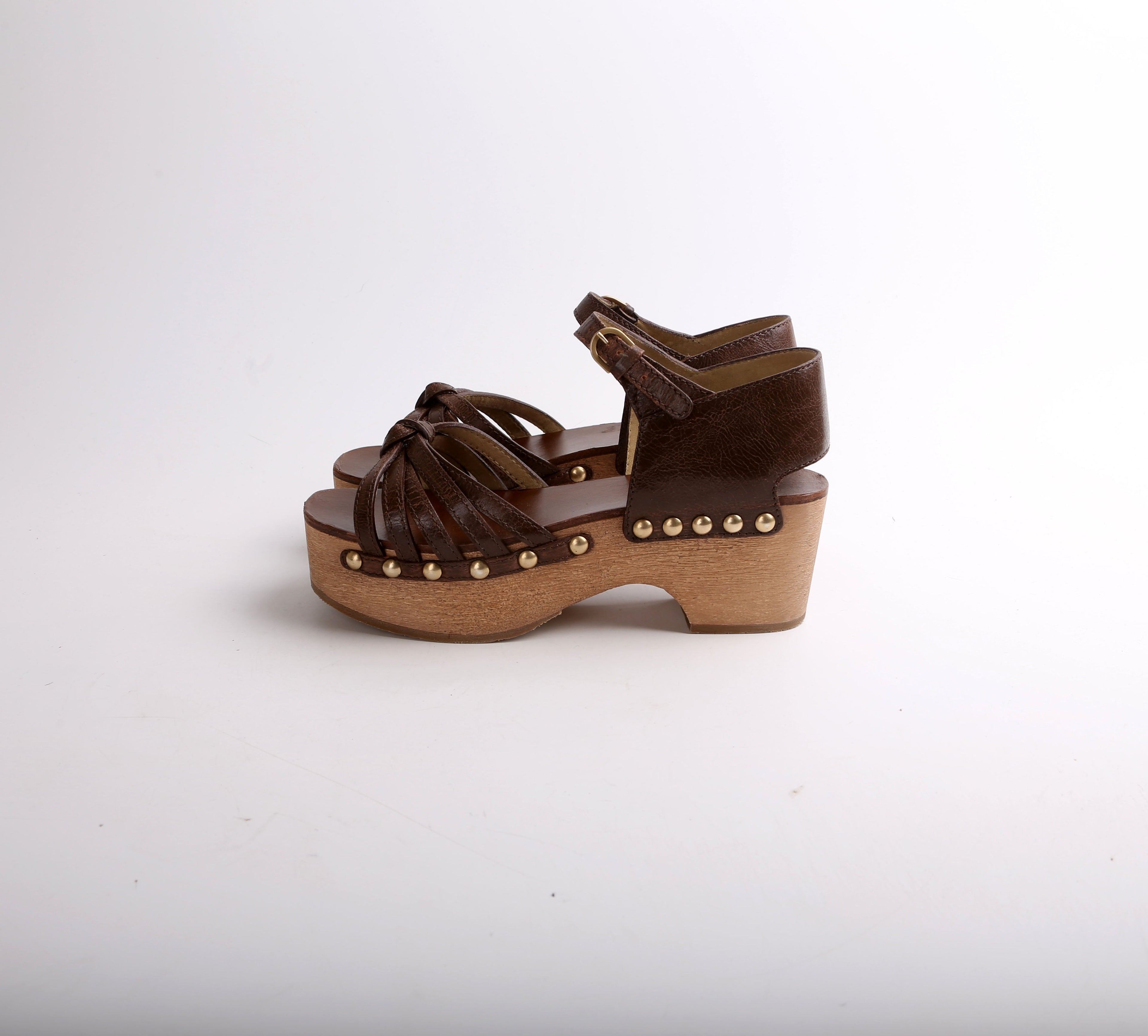 Goatskin Sandal Wedges Size 39
