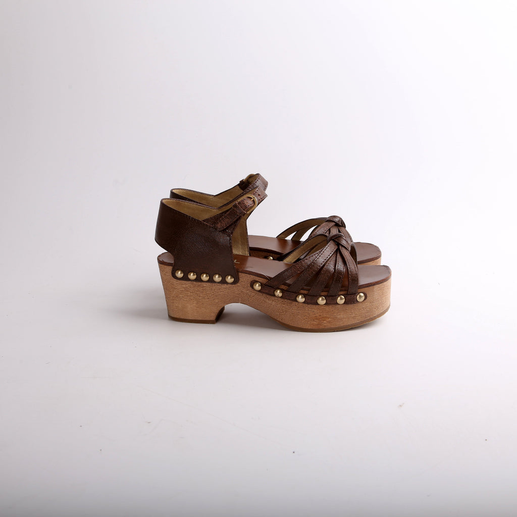 Goatskin Sandal Wedges Size 39
