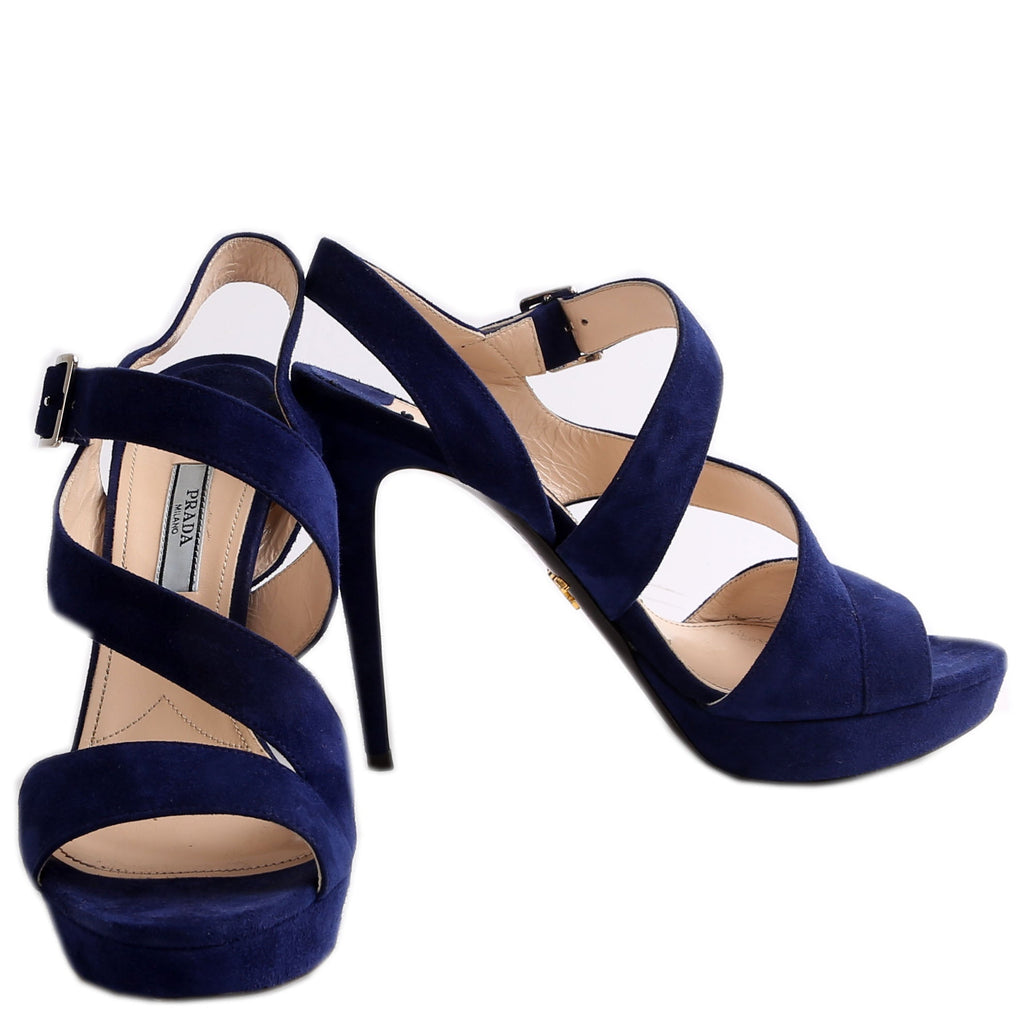 Suede Strappy Heels Size 38.5